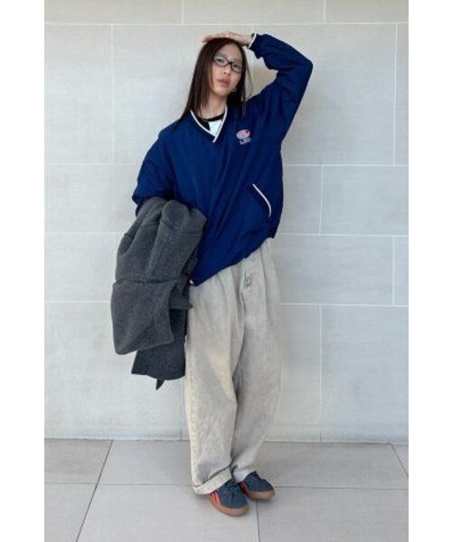 MENASOO(ミナス)の「HEARTTRACK VNECK NYLON ANORAK JACKET_NAVY(ナイロンジャケット・レディース・ネイビー・FREE)」の21枚目の写真