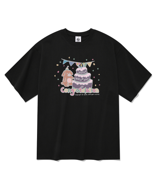 RADINEO(ラディネオ)の「コングラチュレーション 半袖Tシャツ ブラック(Tシャツ/カットソー・メンズ・その他・LARGE/MEDIUM/SMALL/X-LARGE)」の1枚目の写真