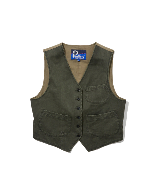 PENFIELD(ペンフィールド)の「ウィメンズシグネチャーフェイデッドコットンメディーバルベストオリーブ_FR2WV02F(ベスト・レディース・オリーブ・SMALL/MEDIUM)」の2枚目の写真