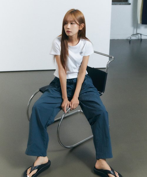 SLOW RECORD HOUSE(スローレコードハウス)の「ナイロンワンタックパンツ_ターコイズ(スウェットパンツ・レディース・その他・SMALL/MEDIUM/LARGE)」の6枚目の写真