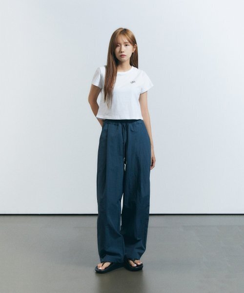 SLOW RECORD HOUSE(スローレコードハウス)の「ナイロンワンタックパンツ_ターコイズ(スウェットパンツ・レディース・その他・SMALL/MEDIUM/LARGE)」の7枚目の写真