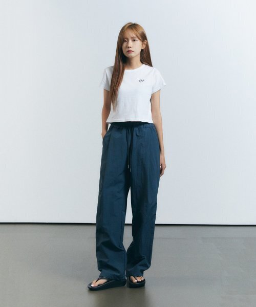 SLOW RECORD HOUSE(スローレコードハウス)の「ナイロンワンタックパンツ_ターコイズ(スウェットパンツ・レディース・その他・SMALL/MEDIUM/LARGE)」の9枚目の写真