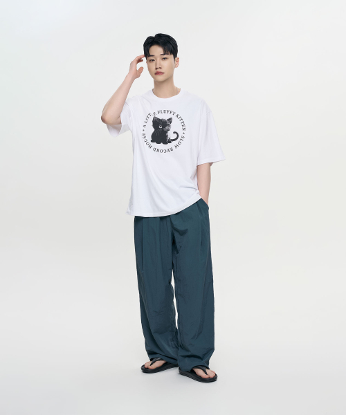SLOW RECORD HOUSE(スローレコードハウス)の「ナイロンワンタックパンツ_ターコイズ(スウェットパンツ・レディース・その他・SMALL/MEDIUM/LARGE)」の13枚目の写真