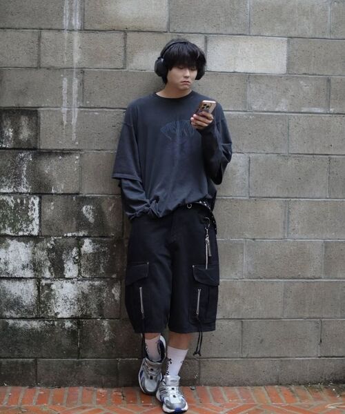 WANGGWAN(ワングァン)の「ピースレイヤードウォッシングTシャツ(Tシャツ/カットソー・メンズ・ブラック・MEDIUM/LARGE)」の6枚目の写真