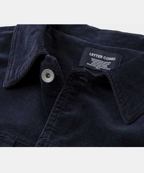 LETTERCOMO(レテルコモ)の「ソフトコーデュロイトラッカージャケットダークネイビー(デニムジャケット・レディース・その他・MEDIUM/LARGE/X-LARGE)」の3枚目の写真