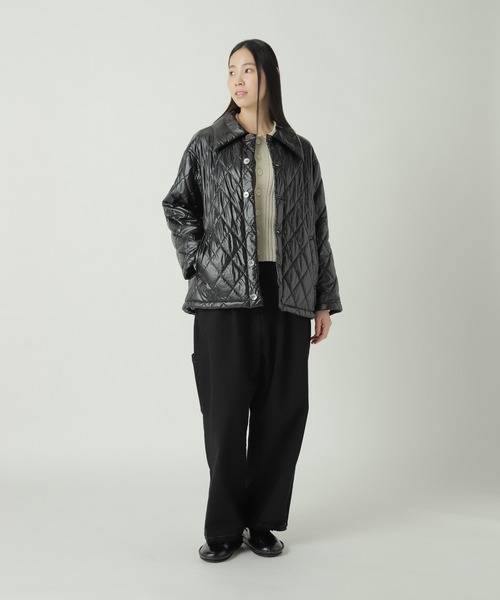 ZUCCa（ズッカ）の「GLOSSY QUILT COAT / S（ブルゾン・レディース・ブラック/カーキ・M size）」の5枚目の写真