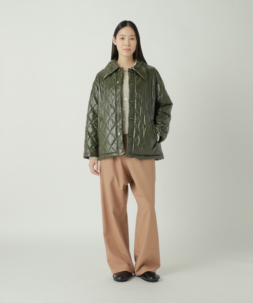 ZUCCa（ズッカ）の「GLOSSY QUILT COAT / S（ブルゾン・レディース・ブラック/カーキ・M size）」の8枚目の写真