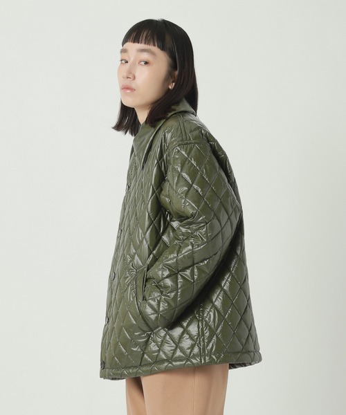 ZUCCa（ズッカ）の「GLOSSY QUILT COAT / S（ブルゾン・レディース・ブラック/カーキ・M size）」の17枚目の写真