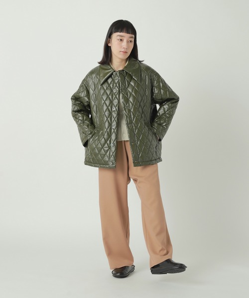 ZUCCa（ズッカ）の「GLOSSY QUILT COAT / S（ブルゾン・レディース・ブラック/カーキ・M size）」の15枚目の写真