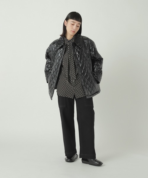 ZUCCa（ズッカ）の「GLOSSY QUILT COAT / S（ブルゾン・レディース・ブラック/カーキ・M size）」の11枚目の写真