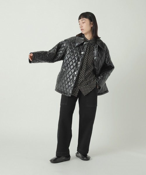 ZUCCa（ズッカ）の「GLOSSY QUILT COAT / S（ブルゾン・レディース・ブラック/カーキ・M size）」の19枚目の写真