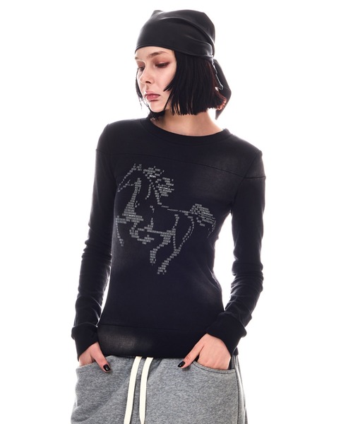 トップス BEEDEN HORSE PRINT USED LIKE TOPS HORSE PRINT USED LIKE TOPS（Tシャツ/カットソー）｜BEEDEN（ビーデン