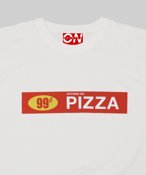 NOTHINGON(ナッシング オン)の「ニューヨーク99セントピザグラフィック半袖Tシャツホワイト(Tシャツ/カットソー・メンズ・その他・LARGE/MEDIUM/SMALL/X-LARGE)」の2枚目の写真