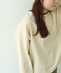 PAR ICI | ボーダー配色バインダー 長袖BIGカットソー【SEASON COLOR】(Tシャツ/カットソー)