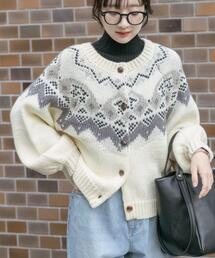 ITEMS URBANRESEARCH | ノルディックボリュームスリーブカーディガン(カーディガン/ボレロ)