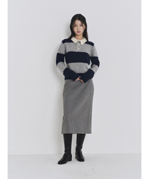 (W)RUGBY SWEATER GREY/NAVY
