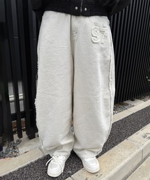 ナンバーパッチカーブワイドパンツ