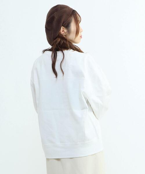 CONVERSE TOKYO(コンバーストウキョウ)の「CUT-OUT NECK TOP(Tシャツ/カットソー・レディース・ブラック/杢グレー/ホワイト・FREE)」の9枚目の写真