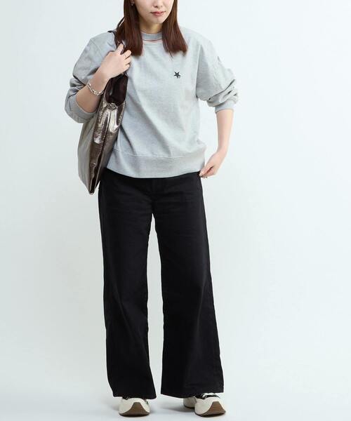 CONVERSE TOKYO(コンバーストウキョウ)の「CUT-OUT NECK TOP(Tシャツ/カットソー・レディース・ブラック/杢グレー/ホワイト・FREE)」の13枚目の写真