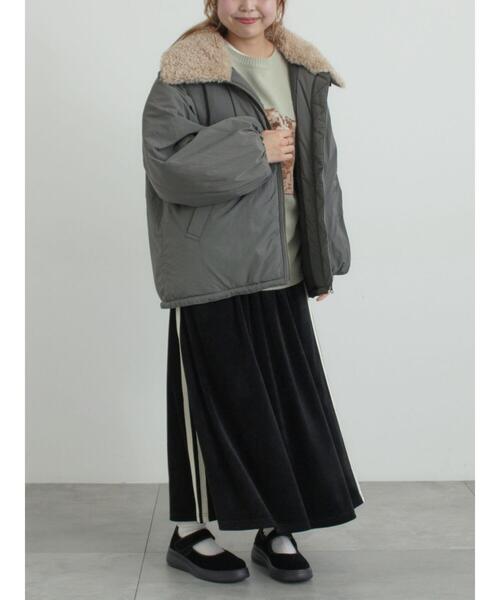 SM2（エスエムツー）の「ボア襟マルチWAYブルゾン（ブルゾン・レディース・キナリ/カーキ/チャコールグレー・F）」の9枚目の写真