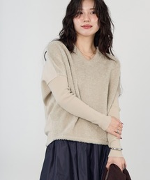MICA&DEAL | フロントプードルVネックニットプルオーバー(ニット/セーター)