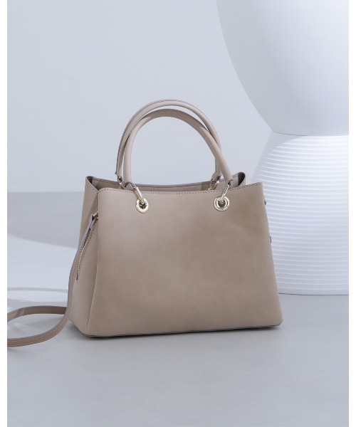 NATURAL BEAUTY BASIC（ナチュラルビューティーベーシック）の「◇ヌベラアイレットトートバッグ（トートバッグ・レディース・ブラック/グレー/ベージュ・ﾌﾘ-）」の3枚目の写真