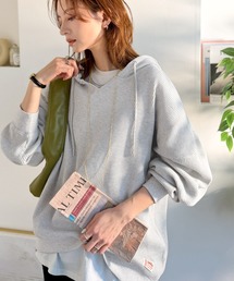 Java（ジャバ）の「《JaVa ジャバコラボ》毎日着たい、今っぽゆるっとシルエット。綿100%オーバーサイズワッフルパーカー（パーカー）」