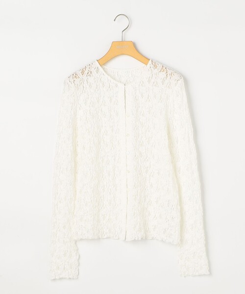 NOLLEY’S Sophi（ノーリーズソフィ）の「ウォッシャブルストレッチレース両前カーディガン（カーディガン/ボレロ・レディース・ブラック/ホワイト/ライトグレー・38）」の21枚目の写真