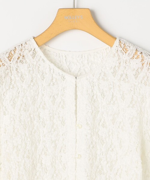 NOLLEY’S Sophi（ノーリーズソフィ）の「ウォッシャブルストレッチレース両前カーディガン（カーディガン/ボレロ・レディース・ブラック/ホワイト/ライトグレー・38）」の22枚目の写真