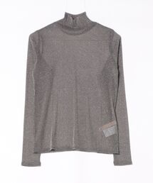 Q | ラメシアーハイネックインナー(Tシャツ/カットソー)