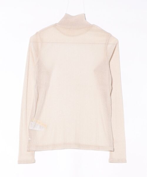 Q(キュー)の「ラメシアーハイネックインナー(Tシャツ/カットソー・レディース・アイボリー/チャコールグレー・MEDIUM)」の11枚目の写真