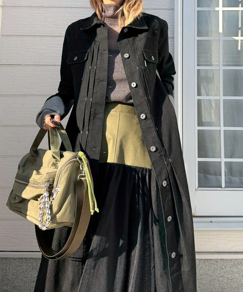 Q(キュー)の「ラメシアーハイネックインナー(Tシャツ/カットソー・レディース・アイボリー/チャコールグレー・MEDIUM)」の19枚目の写真