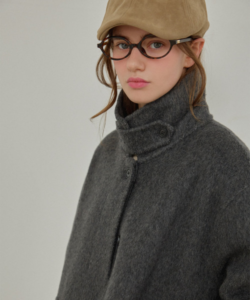 SLOWLOLLI(スローローリ)の「Balmacan wool handmade coat_2 Colors(ダッフルコート・レディース・チャコールグレー/ネイビー・FREE)」の7枚目の写真