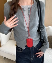 layered knit cardigan