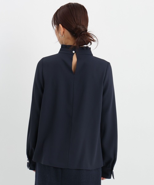 Andemiu（アンデミュウ）の「【セレモニー】アクセツキフリルブラウス636712（シャツ/ブラウス・レディース・ネイビー/オフホワイト・FREE）」の20枚目の写真