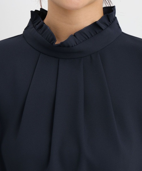 Andemiu（アンデミュウ）の「【セレモニー】アクセツキフリルブラウス636712（シャツ/ブラウス・レディース・ネイビー/オフホワイト・FREE）」の22枚目の写真