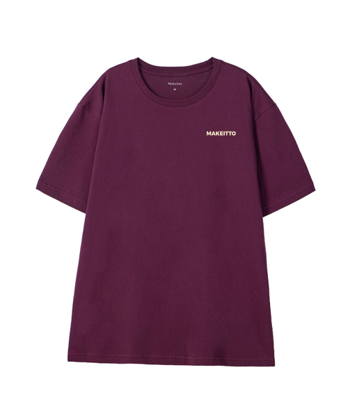 MAKEITTO（メイキット）の「[URBAN LETTERING] CREW NECK TEE_WINE（Tシャツ/カットソー・メンズ・その他・MEDIUM/LARGE/X-LARGE/XX-LARGE）」の3枚目の写真