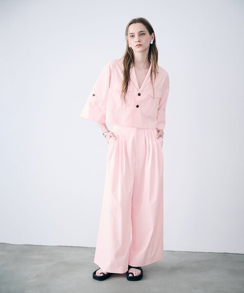 uncrave(アンクレイヴ)の「クールタッチカラータイプライター ワイドパンツ(その他パンツ・レディース・レッド系/ホワイト系/ローズ系/ブラック系/ダークブラウン系/ベージュ系・2/1/0)」の10枚目の写真