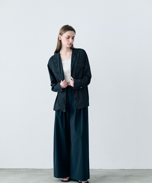 uncrave(アンクレイヴ)の「クールタッチカラータイプライター ワイドパンツ(その他パンツ・レディース・レッド系/ホワイト系/ローズ系/ブラック系/ダークブラウン系/ベージュ系・2/1/0)」の12枚目の写真