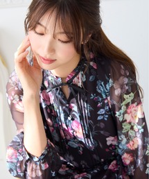 Rose Tiara | シフォンプリントワンピース(ワンピース)