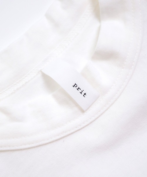 prit（プリット）の「[prit] 空紡天竺×プリント 5分袖フレームTシャツ (ドット＆チェック)（Tシャツ/カットソー・レディース・ホワイト系その他/ホワイト系その他2・FREE）」の14枚目の写真