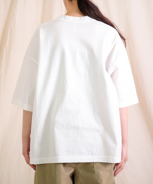prit（プリット）の「[prit] 空紡天竺×プリント 5分袖フレームTシャツ (ドット＆チェック)（Tシャツ/カットソー・レディース・ホワイト系その他/ホワイト系その他2・FREE）」の11枚目の写真