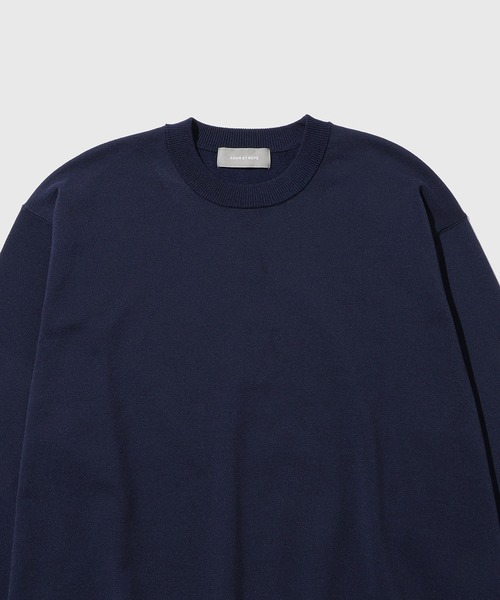 ADAM ET ROPE'（アダムエロペ）の「強撚プレーティングニットプルオーバー（ニット/セーター・メンズ・ブラック/チャコールグレー/ネイビー/グリーン・L/M）」の5枚目の写真