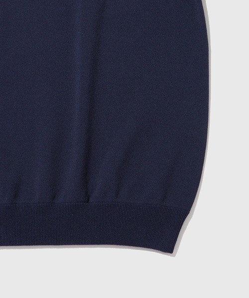 ADAM ET ROPE'（アダムエロペ）の「強撚プレーティングニットプルオーバー（ニット/セーター・メンズ・ブラック/チャコールグレー/ネイビー/グリーン・L/M）」の8枚目の写真