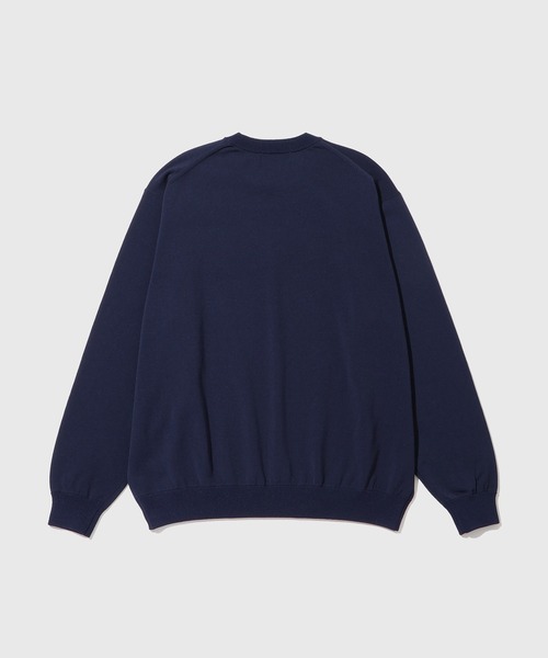 ADAM ET ROPE'（アダムエロペ）の「強撚プレーティングニットプルオーバー（ニット/セーター・メンズ・ブラック/チャコールグレー/ネイビー/グリーン・L/M）」の9枚目の写真