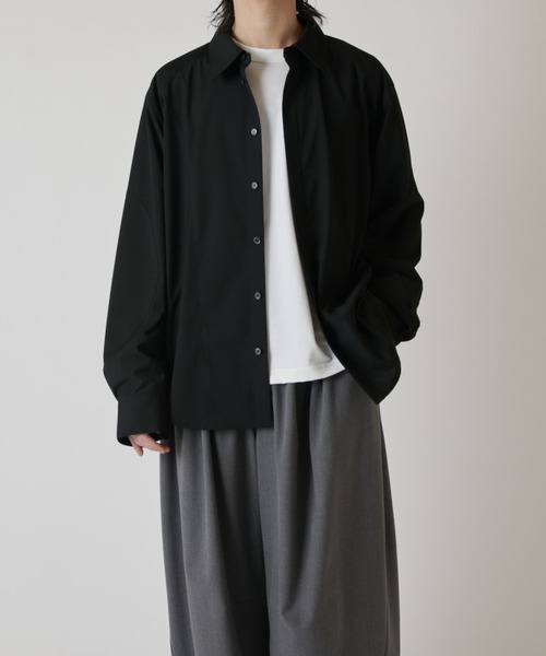 Lui's(ルイス)の「パターン切替デザインシャツ(シャツ/ブラウス・メンズ・グレー/ブラック・M/S)」の2枚目の写真