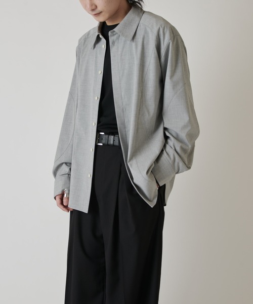 Lui's(ルイス)の「パターン切替デザインシャツ(シャツ/ブラウス・メンズ・グレー/ブラック・M/S)」の11枚目の写真
