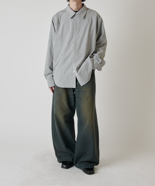 Lui's(ルイス)の「パターン切替デザインシャツ(シャツ/ブラウス・メンズ・グレー/ブラック・M/S)」の19枚目の写真