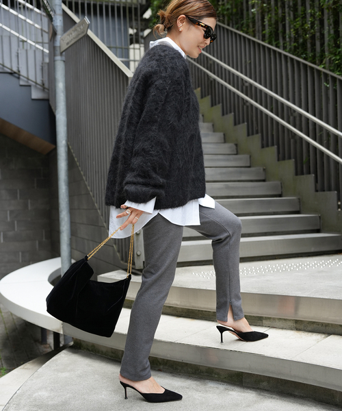 Deuxieme Classe(ドゥーズィエムクラス)の「追加 Warm Zip レギンス パンツ(その他パンツ・レディース・グレー/ブラック・36/38)」の13枚目の写真