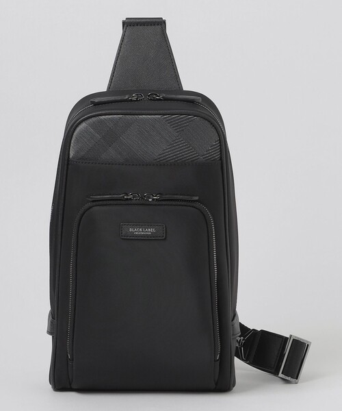 BLACK LABEL CRESTBRIDGE(ブラックレーベル・クレストブリッジ)の「ナイロンコンビカルゼシャドークレストブリッジチェックビジネスボディバッグ(ボディバッグ/ウエストポーチ・メンズ・ネイビー/ブラック・FREE)」の8枚目の写真